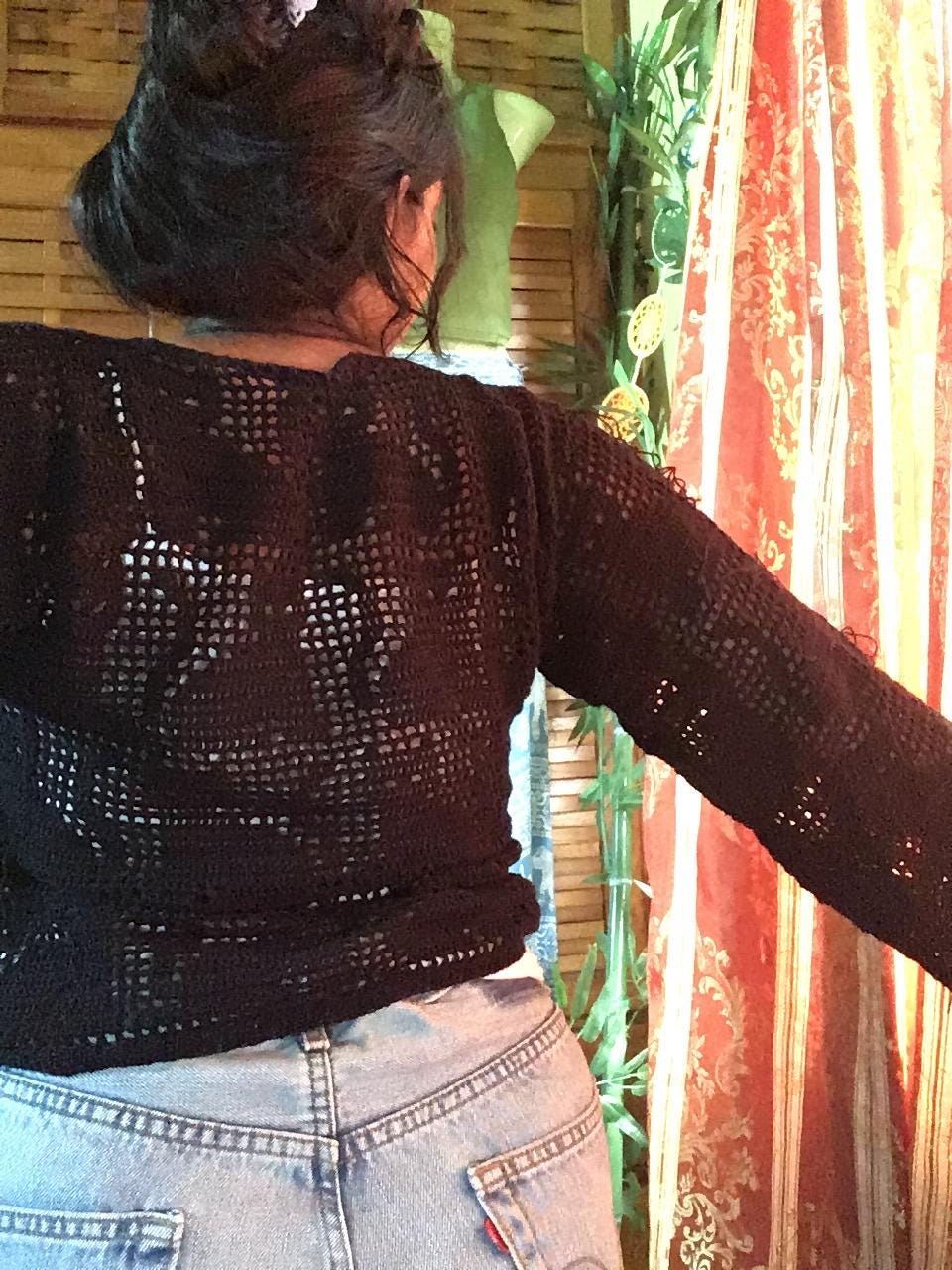 Halloween PDF PATTERN Crochet Sweater: Binx Halloween Sweater. DIGITAL