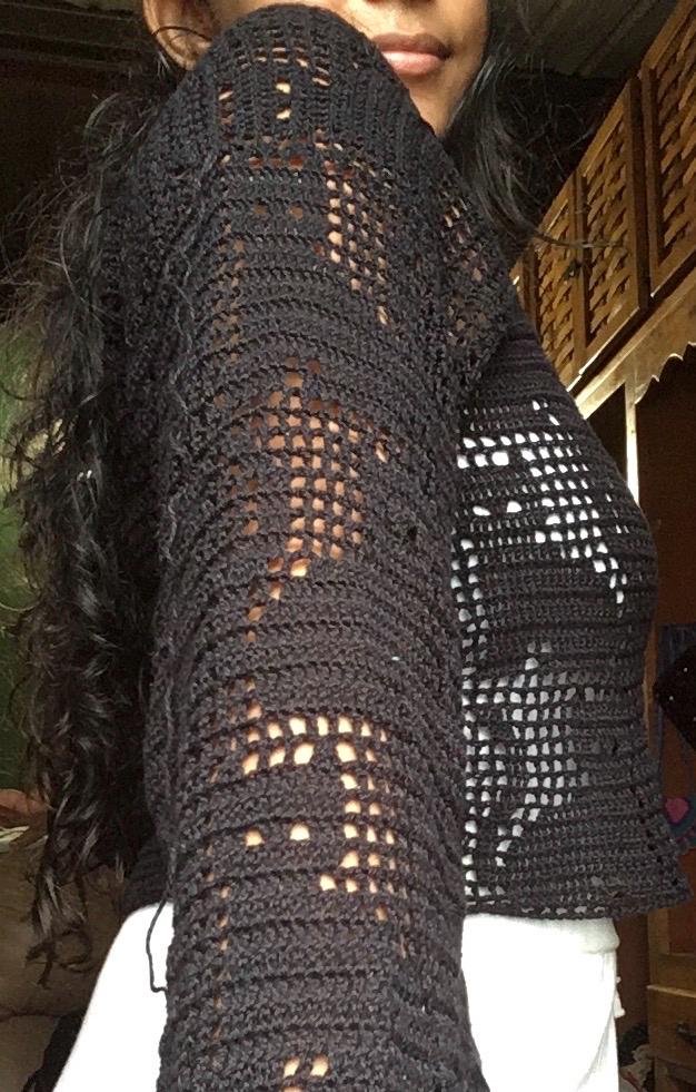 Halloween PDF PATTERN Crochet Sweater: Binx Halloween Sweater. DIGITAL