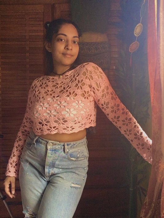 Love In Bloom Crochet Pullover DIGITAL PDF PATTERN