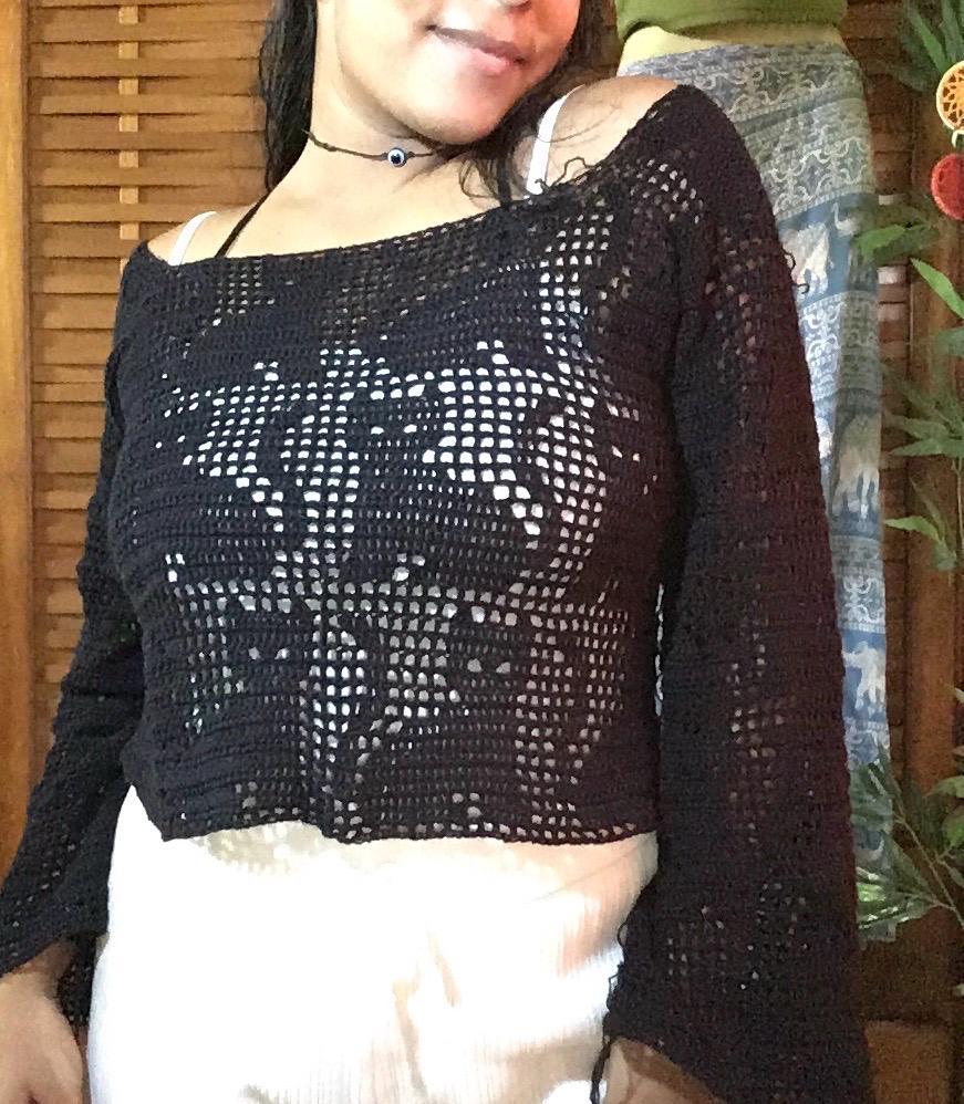 Halloween PDF PATTERN Crochet Sweater: Binx Halloween Sweater. DIGITAL