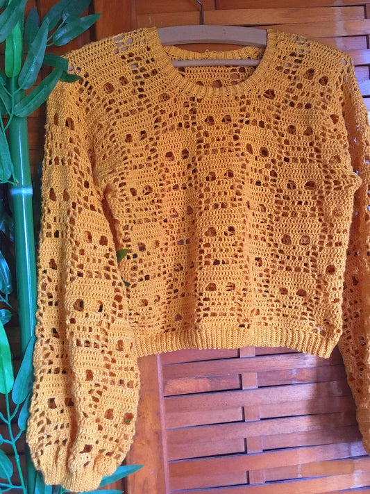 Halloween PDF PATTERN Crochet Sweater: Skulls and Cones. DIGITAL