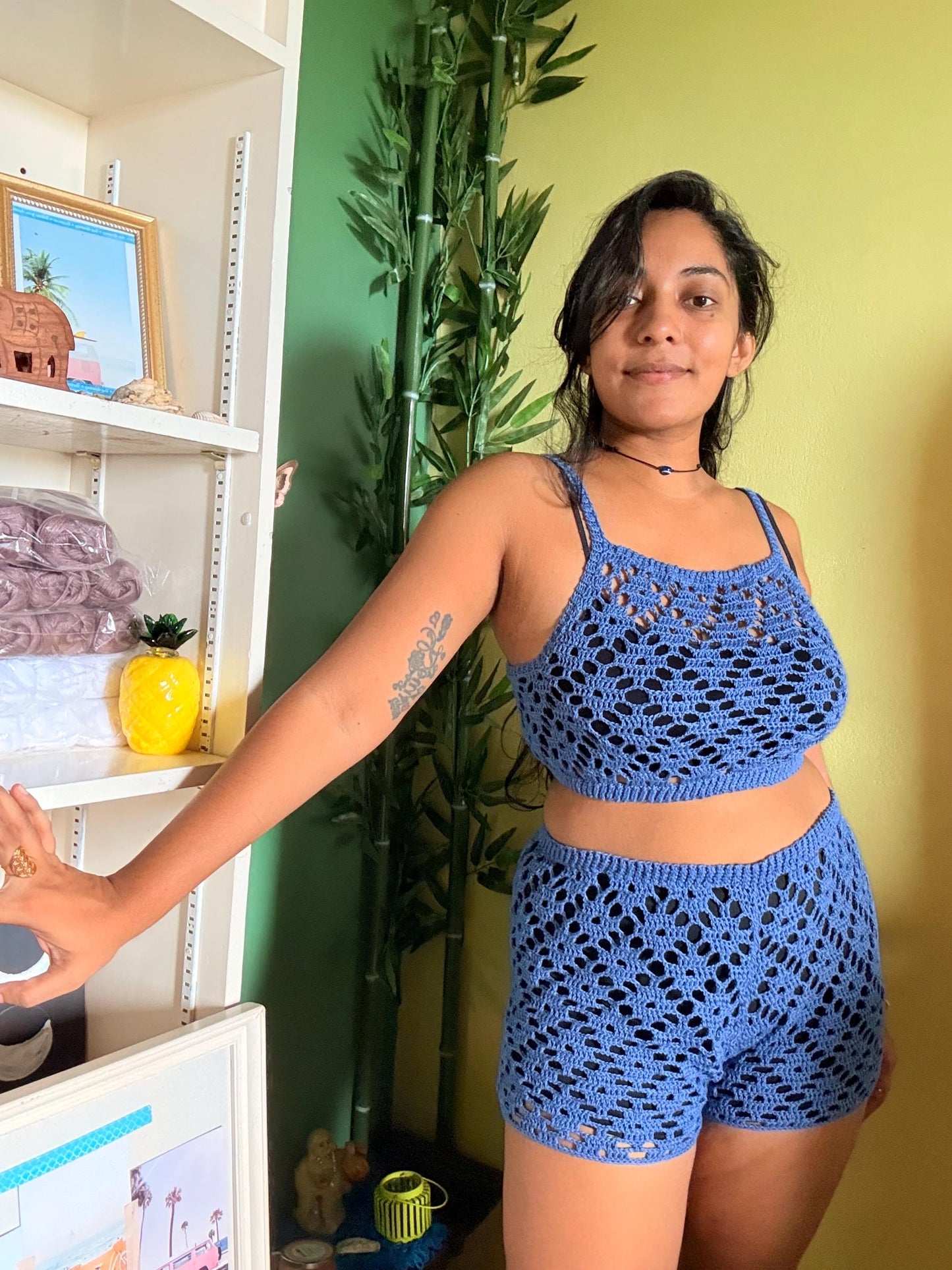 PDF Pattern Crochet Shorts with FREE bralette pattern: Canoe Bay Lounging Shorts. DIGITAL